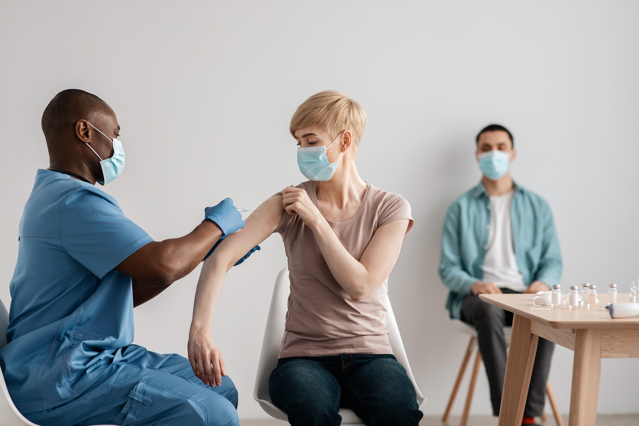 employees getting vaccinated